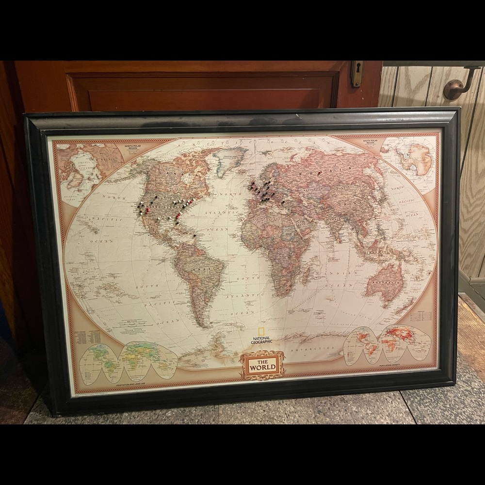 Executive World Push Pin Map National Geographic